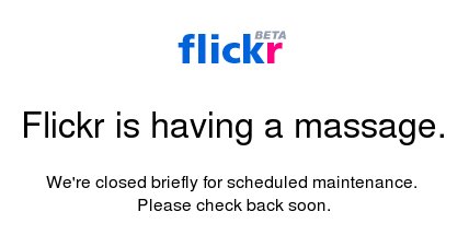 Flickr is having a massage